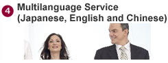 Multilanguage Service (Japanese, English and Chinese) 